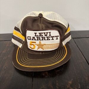 Levi Garrett‎ 5 Star 3 Stripe Meshback Snapback Truckers Patch Hat